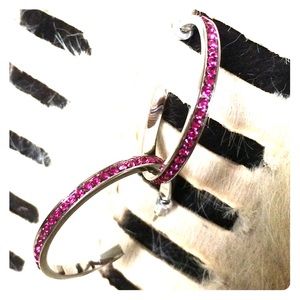 Swavorski Brest Cancer Pink Crystal earrings